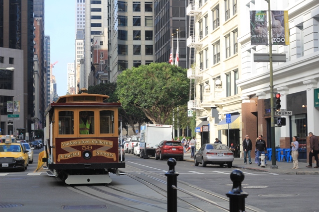 Cable Car de San Francisco, na Califórnia (Natália Cagnani)